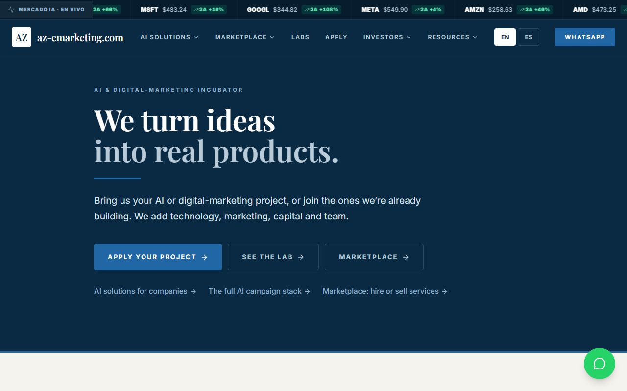 az-emarketing.com — screenshot