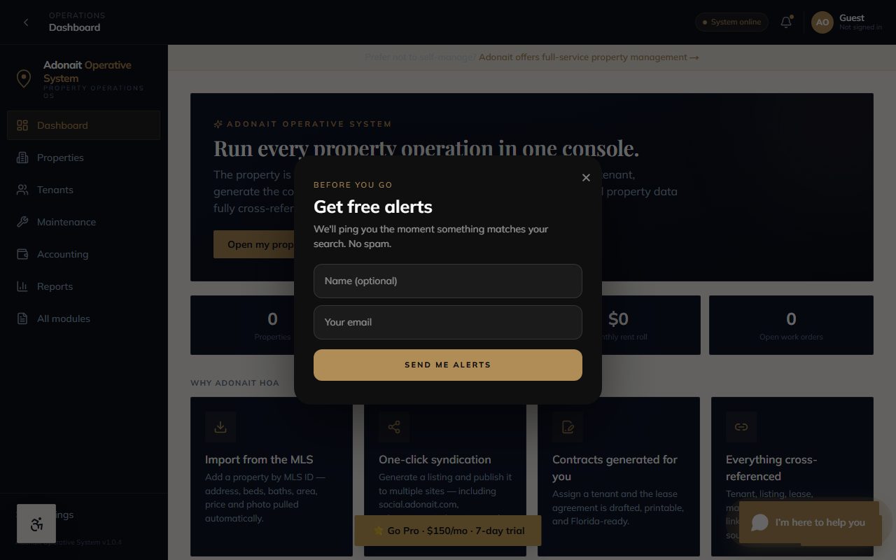 Adonait Operative System — screenshot