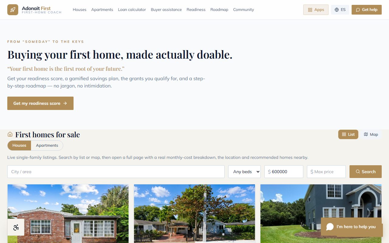 first.adonait.com — screenshot