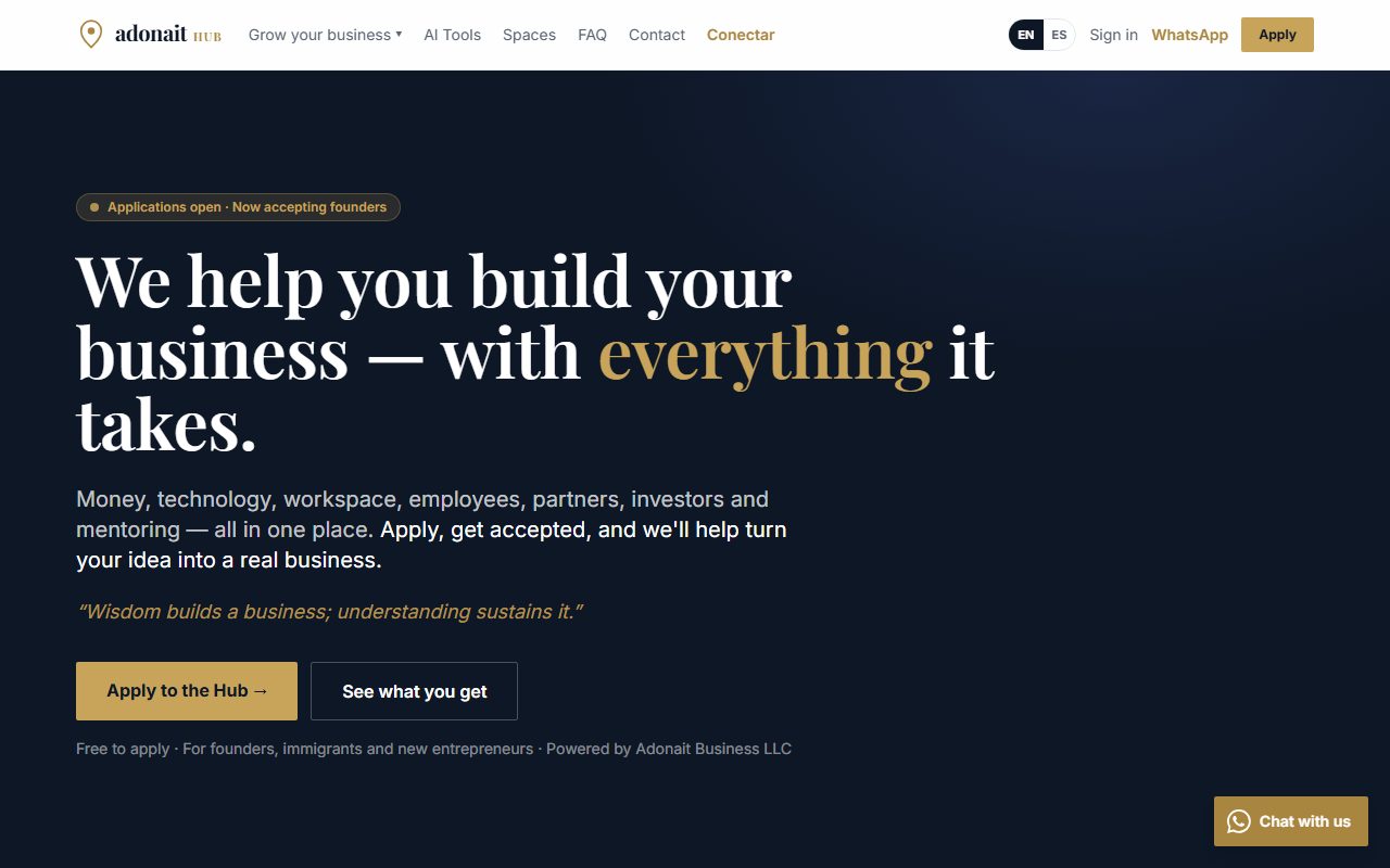 hub.adonait.com — screenshot