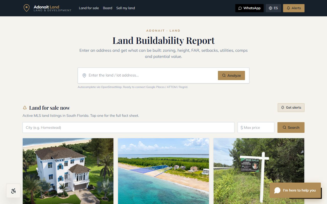 land.adonait.com — screenshot