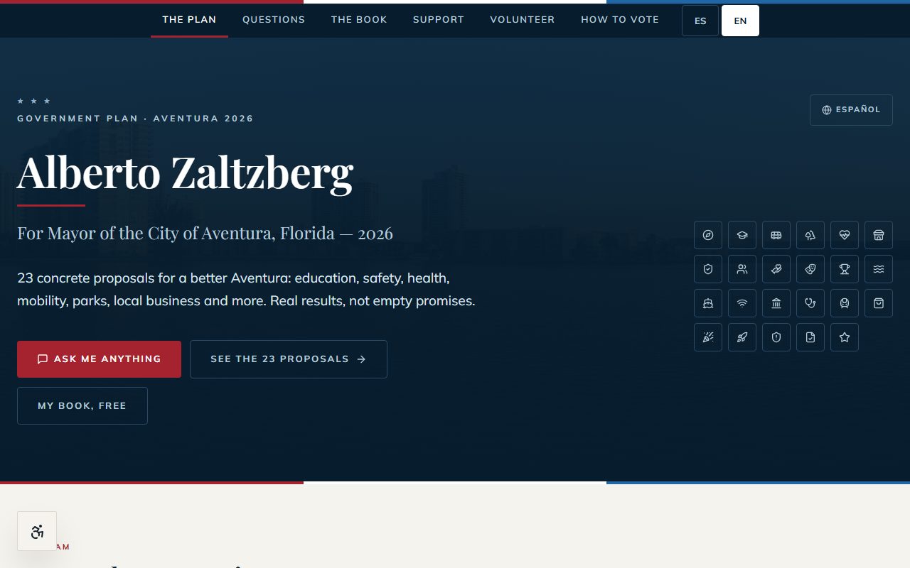 Political — Alberto Zaltzberg Campaign — screenshot