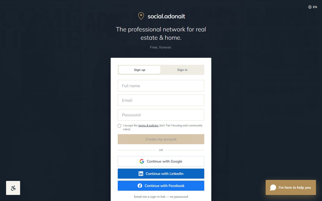 social.adonait.com — screenshot